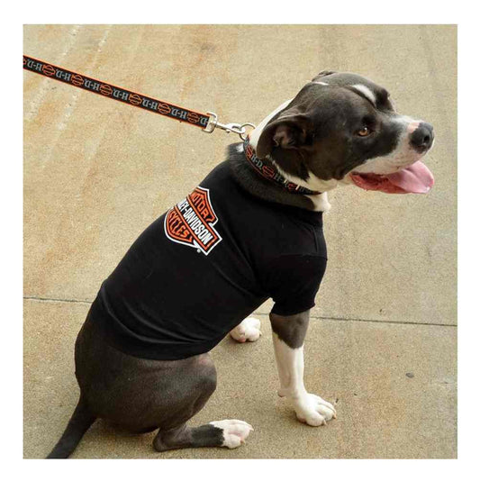 Harley-Davidson® Pet Dog Black T-Shirt w/ Bar & Shield on Back