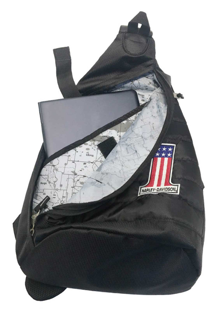 Zaino da viaggio trapuntato Harley-Davidson® Bar & Shield Deluxe USB