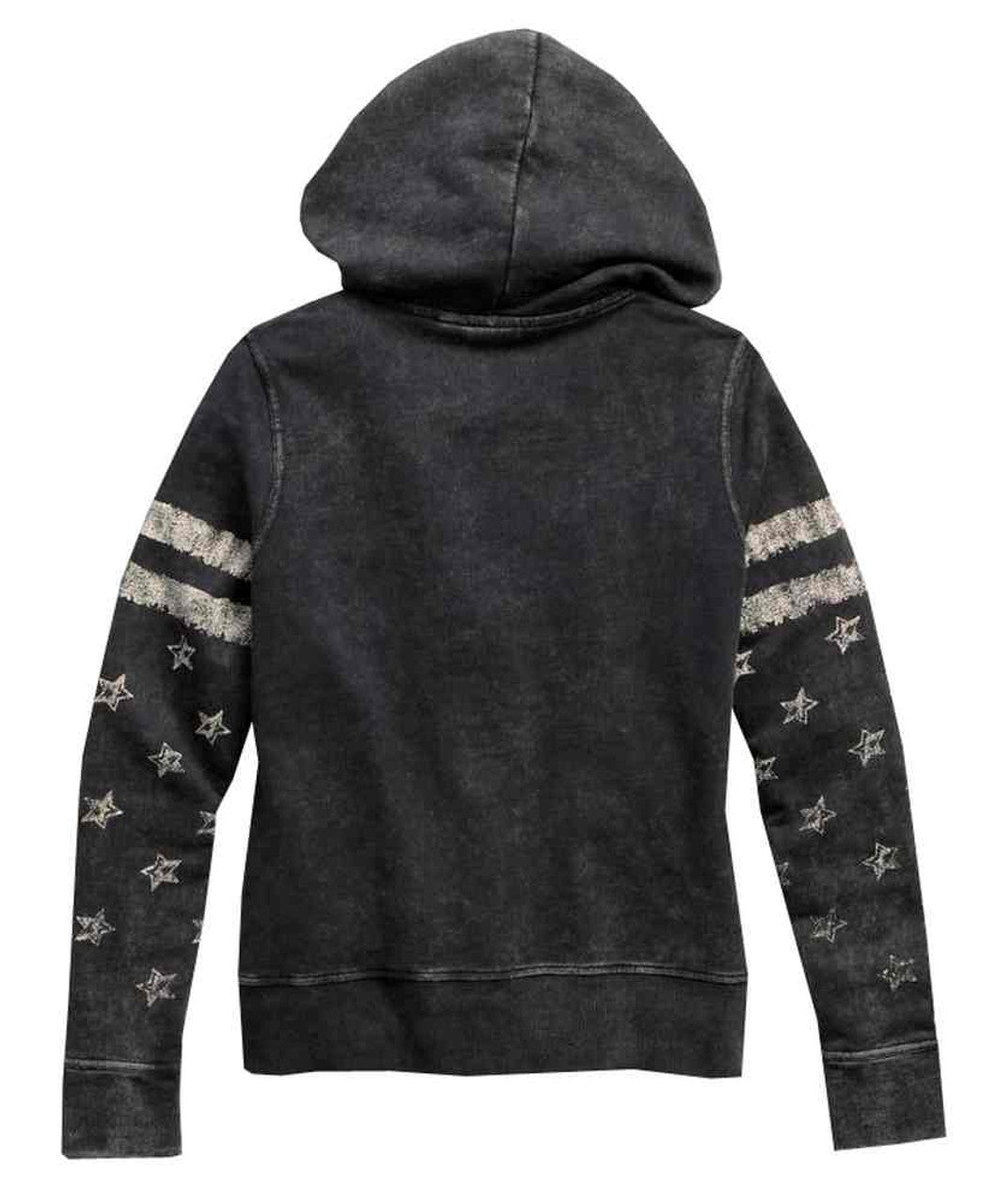 Felpa con cappuccio e cerniera Distressed