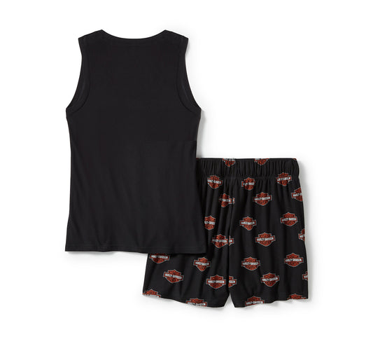 Set pigiama Bar & Shield con pantaloncino corto