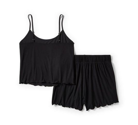 Set pigiama con orlo ondulato - Harley Black