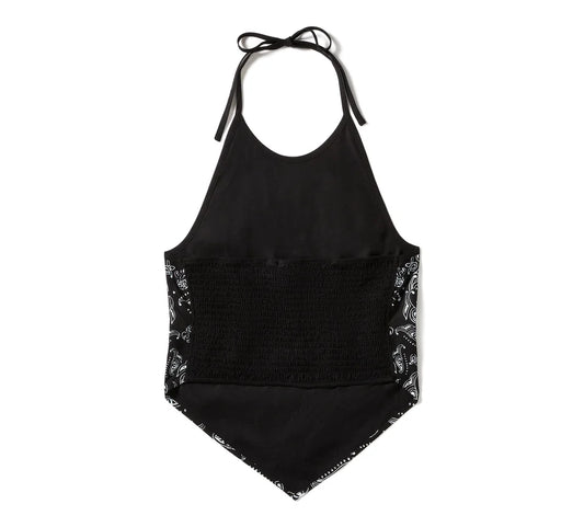 Top a Bandana Classic Paisley - Harley Black & White