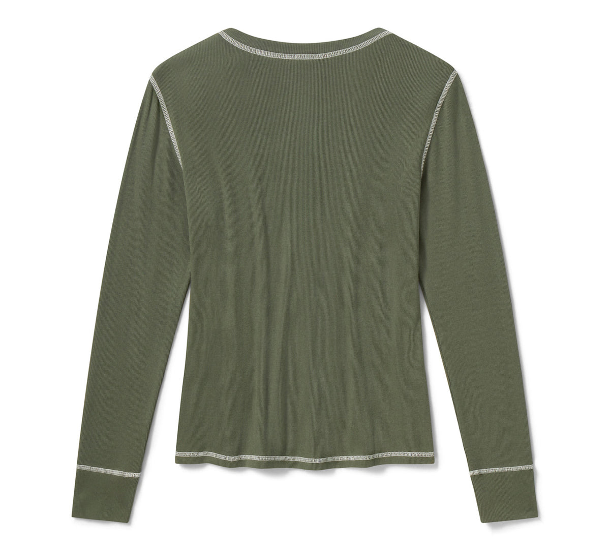 Maglia Henley da donna H-D Essential con bottoni a pressione - Thyme