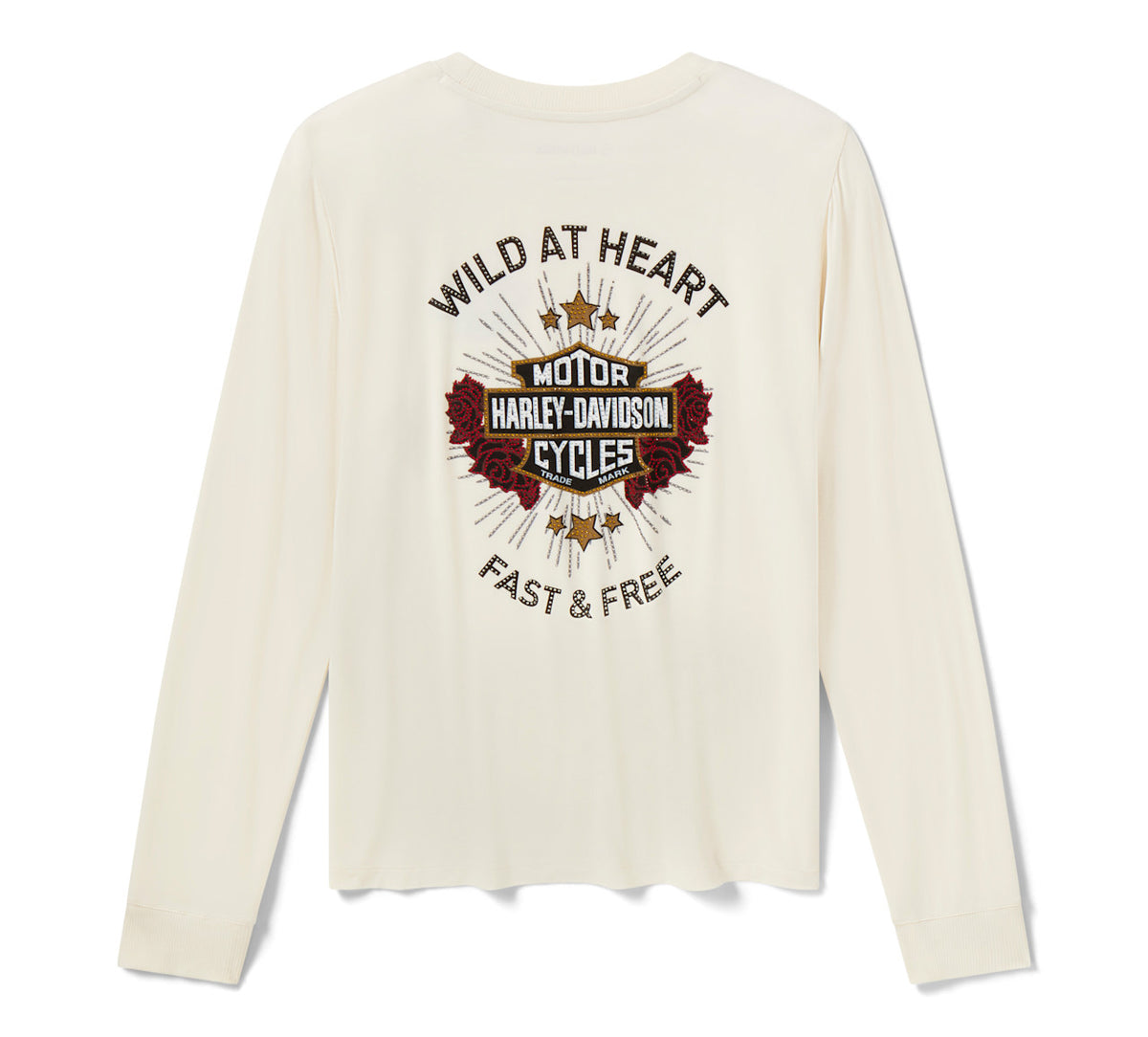 Top a maniche lunghe da donna Bling Iron Rose - Birch
