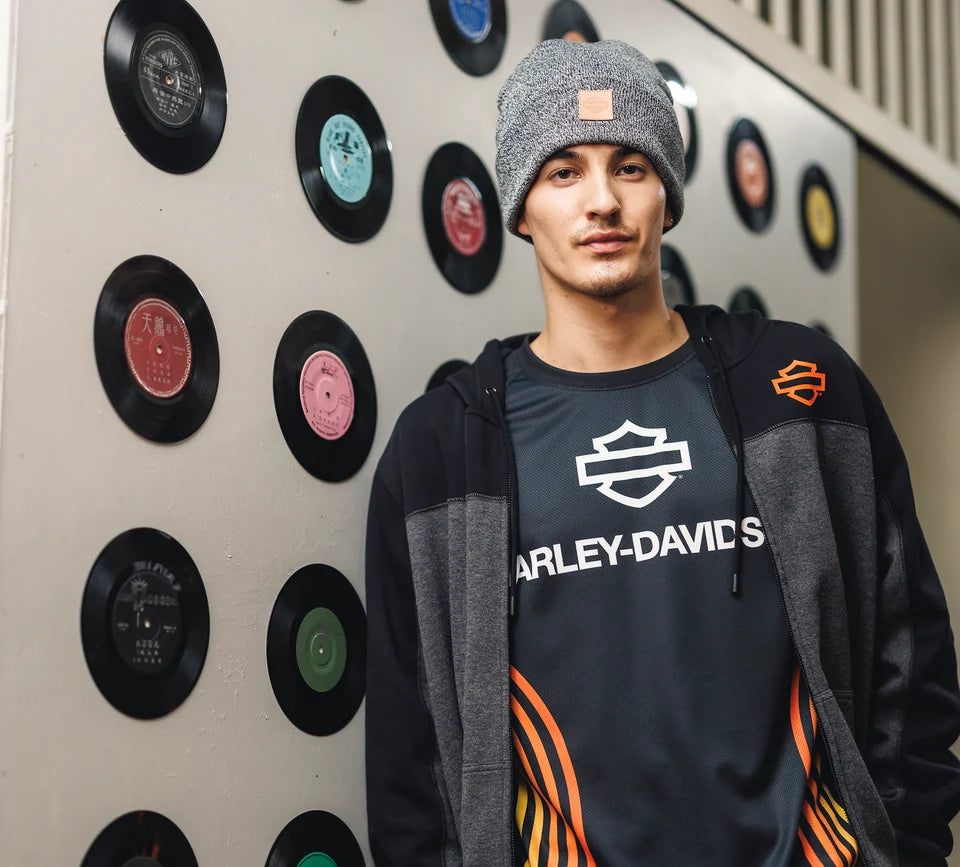 BERRETTO CON TOPPA IN PELLE FOREVER HARLEY®