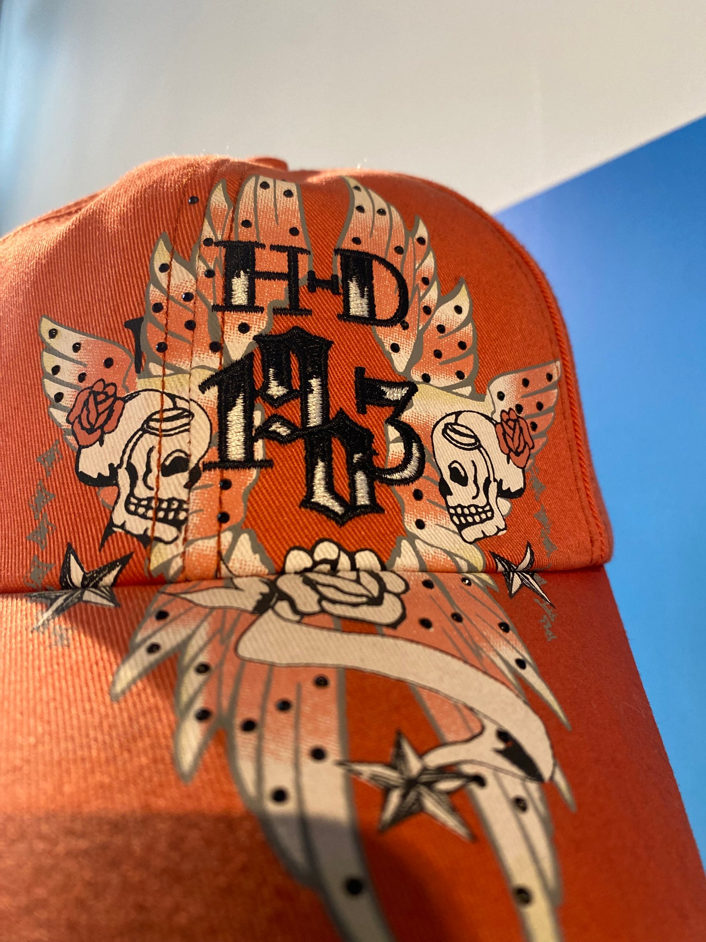 Cappellino Skull & Flower