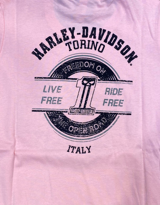 T-Shirt H-D Torino Pink Bar&Shield