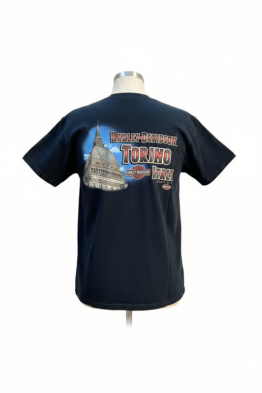 T-Shirt H-D TORINO B&S ORANGE ON BLACK