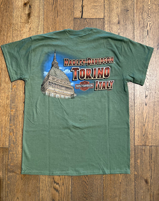 T-Shirt H-D TORINO DARK TRAIT MILITARY GREEN
