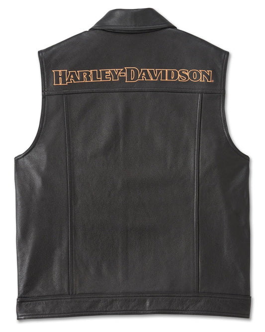 Gilet Harley-Davidson® Men's Fuel to Flames Leather Vest
