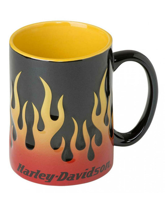 Tazza Harley-Davidson® Core Sculpted Flames Coffee Mug Black