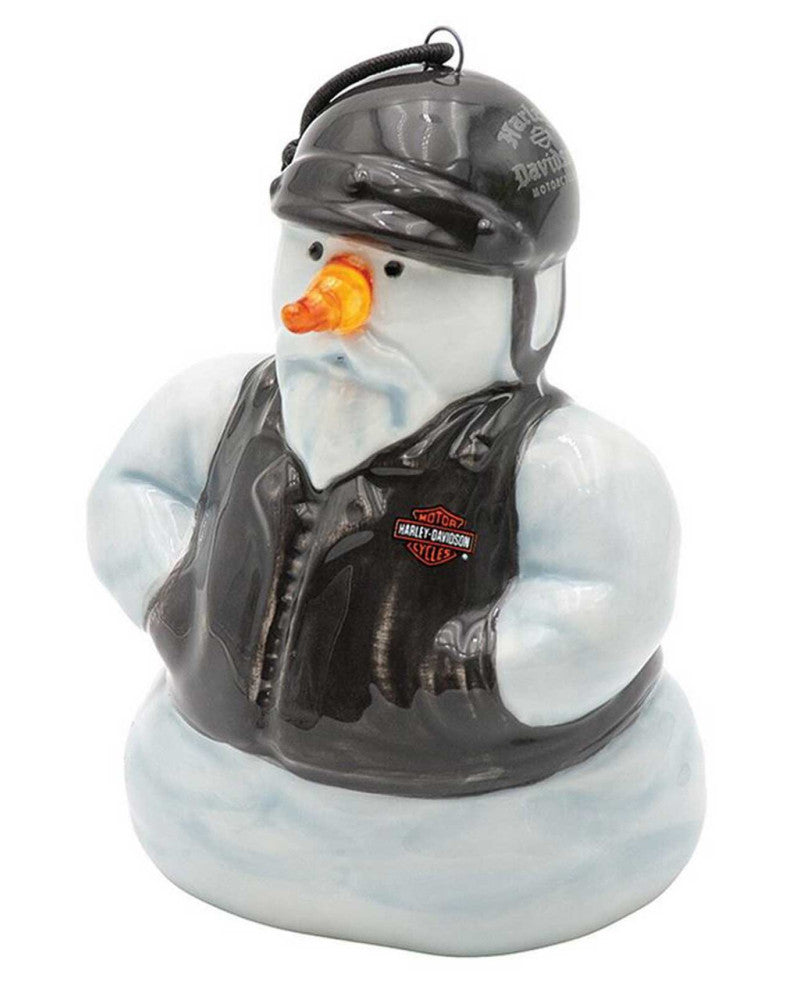 Pallina di Natale Harley-Davidson® Biker Snowman LED Ornament