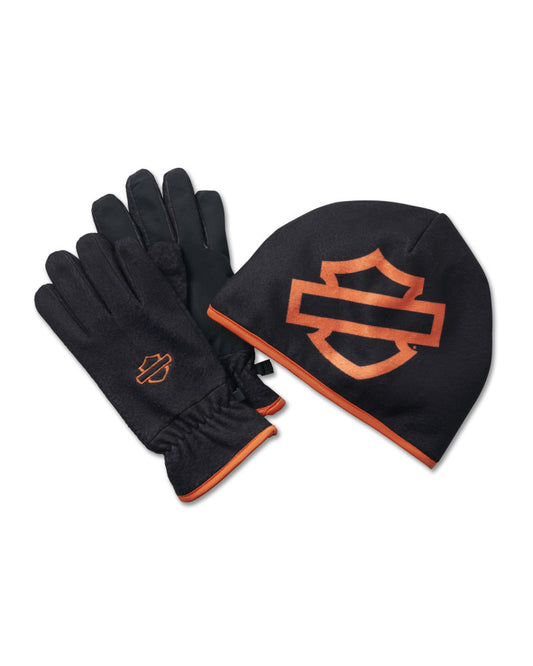 Set Cappello e Guanti Harley-Davidson® Men's Fleece Beanie and Glove Gift Set