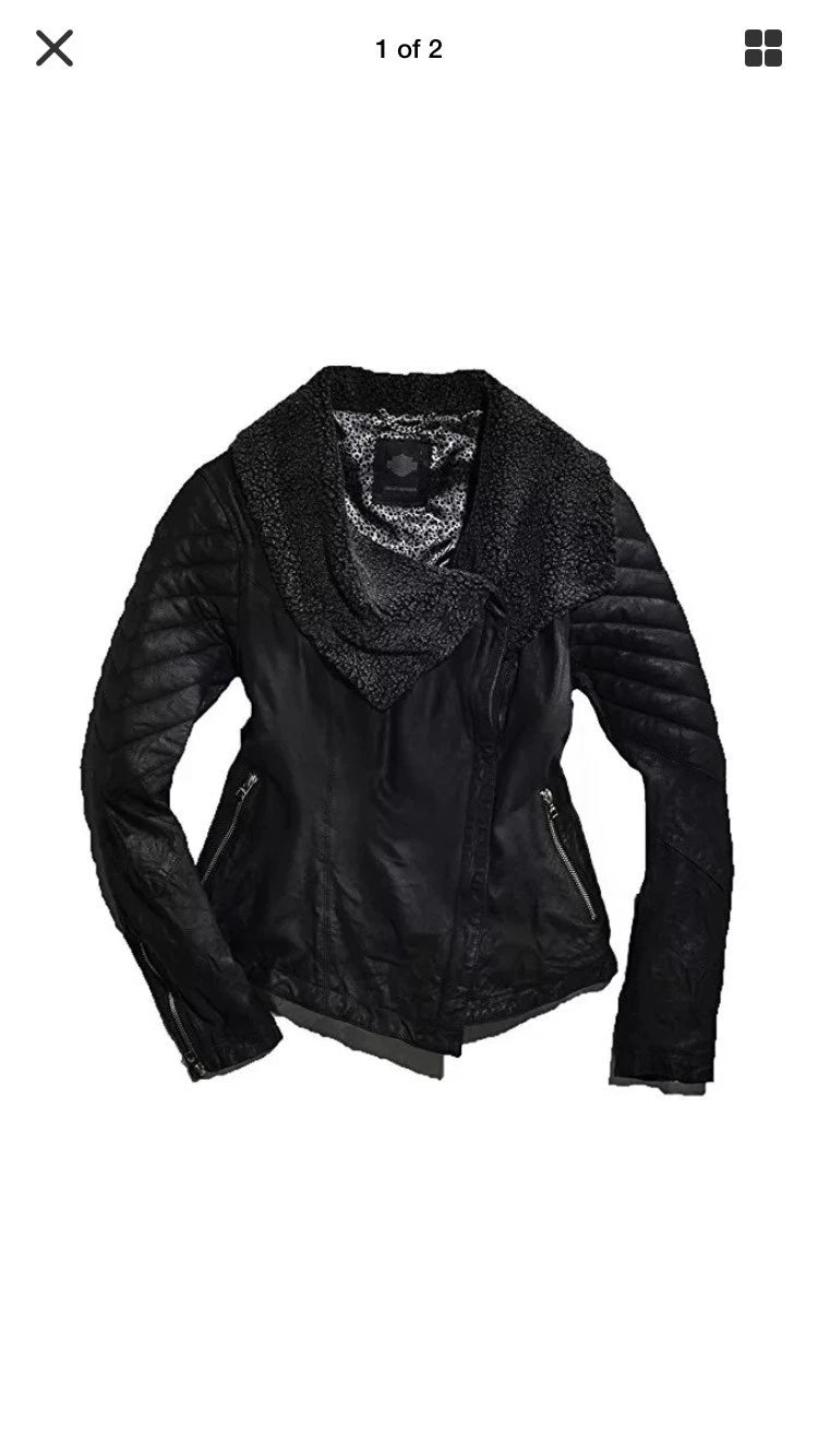 Giacca in pelle da donna Sherpa