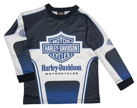 Maglia a maniche lunghe Harley-Davidson® Big Boys' B&S Logo Racer Performance Mesh