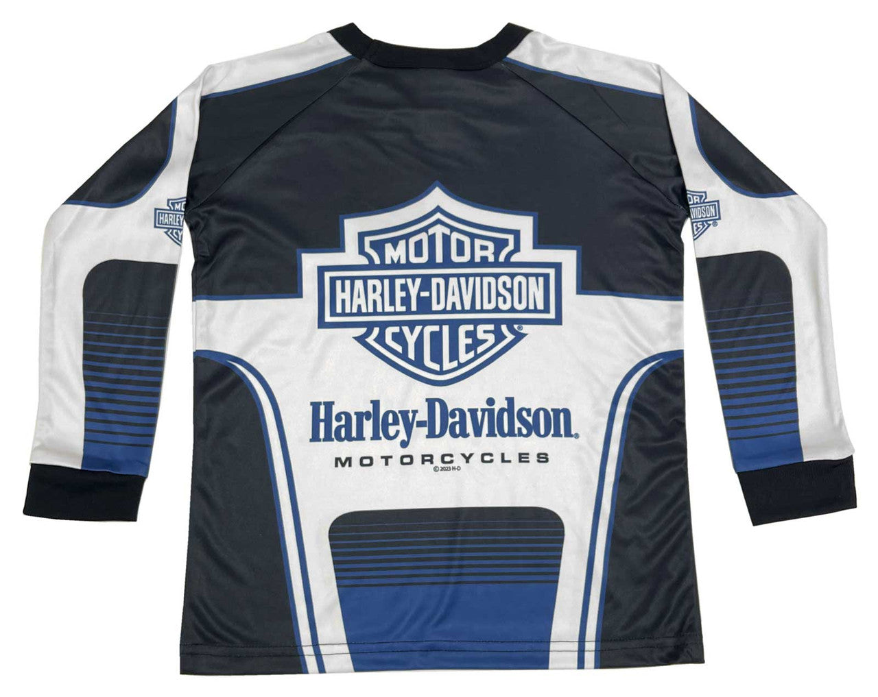 Maglia a maniche lunghe Harley-Davidson® Big Boys' B&S Logo Racer Performance Mesh
