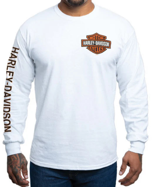 Maglia a manica lunga Harley Davidson® Bar & Shield White