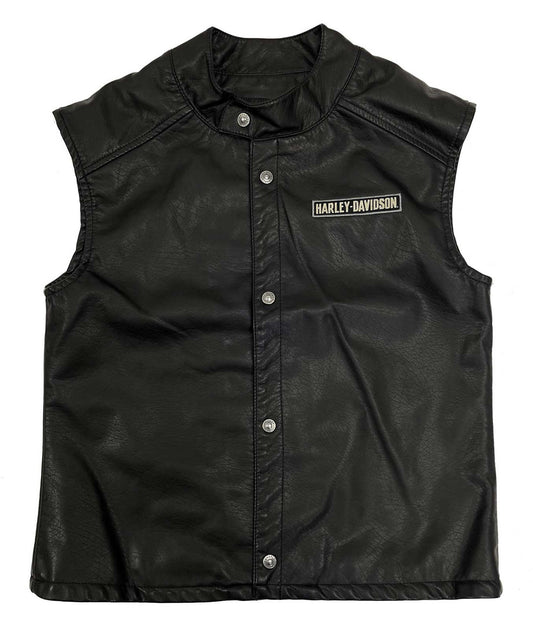 Gilet in similpelle con bottoni automatici e toppe ricamate Harley-Davidson®