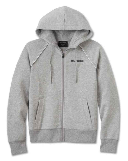 Felpa con cappuccio e zip frontale Classic Bar & Shield Harley-Davidson® da donna