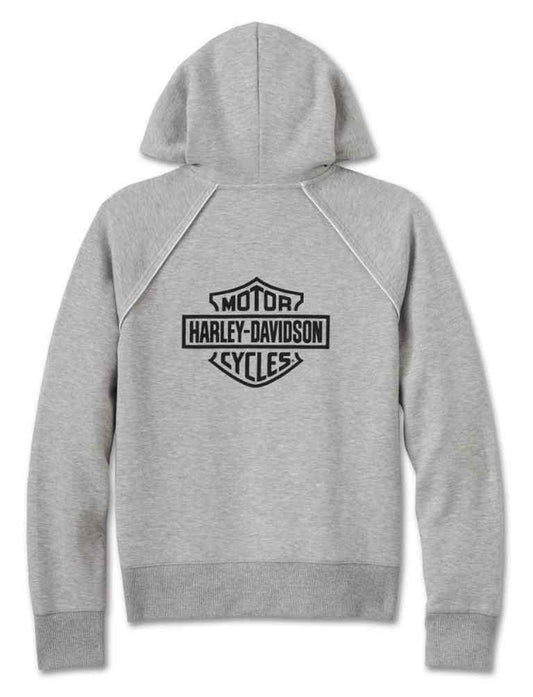 Felpa con cappuccio e zip frontale Classic Bar & Shield Harley-Davidson® da donna