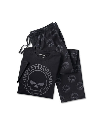 Set Pigiama Harley-Davidson® Men's Willie G Skull Short Sleeve Pajama Set
