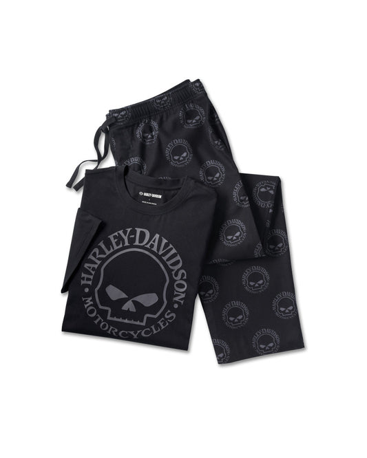 Set Pigiama Harley-Davidson® Men's Willie G Skull Short Sleeve Pajama Set