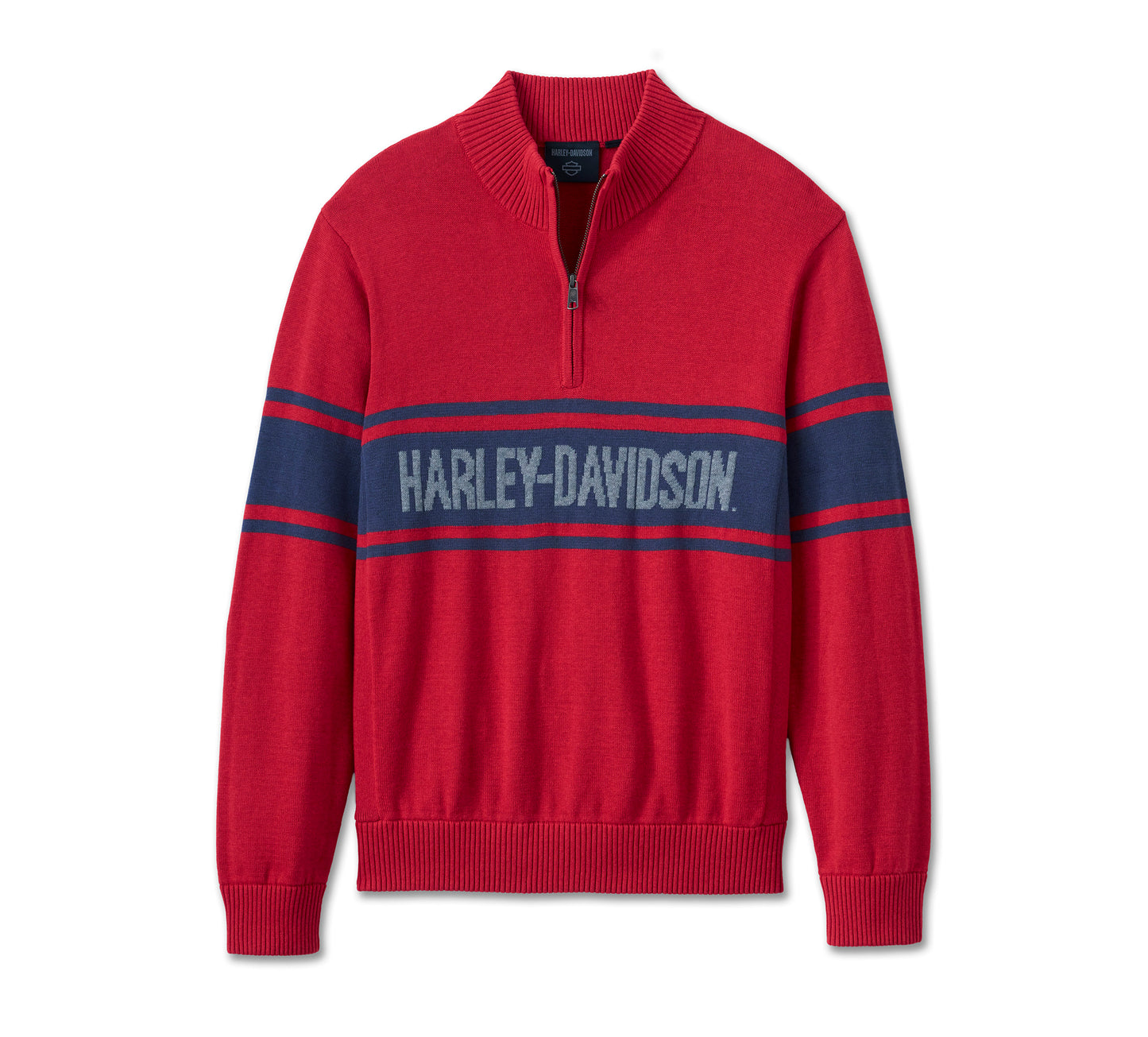Harley-Davidson 1/4 Zip Sweater Red
