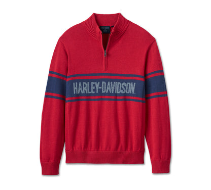 Harley-Davidson 1/4 Zip Sweater Red