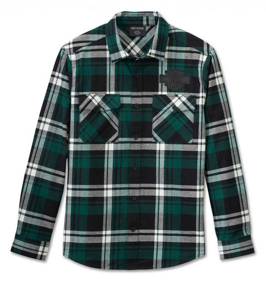 Camicia in flanella Bar & Shield Green Plaid