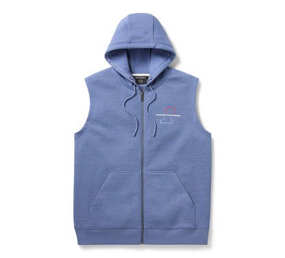 Felpa con cappuccio smanicata Liberty Eagle da uomo