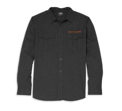 Camicia Harley-Davidson® con logo Bar&Shield ricamato da uomo