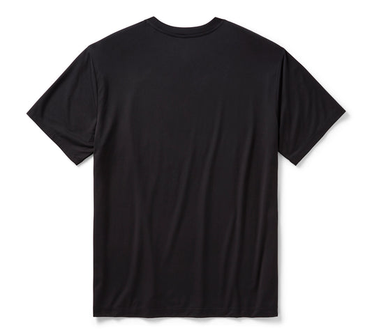 T-shirt da uomo a maniche corte con stelle e strisce - Harley Black