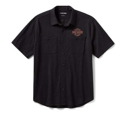 Camicia da uomo vintage in jersey con bottoni
