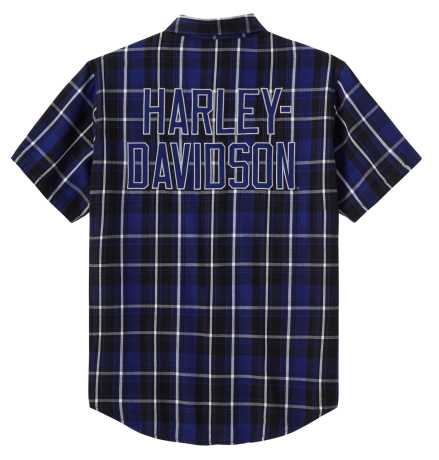 Camicia a maniche corte Harley-Davidson Essential check blu/bianca
