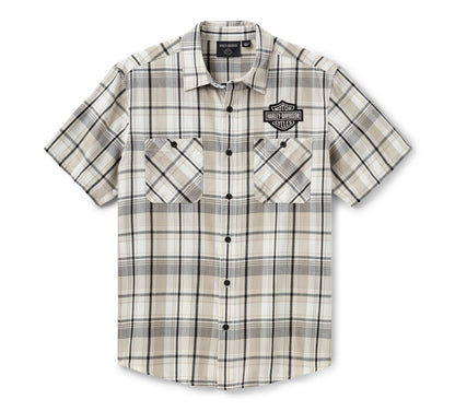 Camicia a quadri a maniche corte da uomo H-D Essential