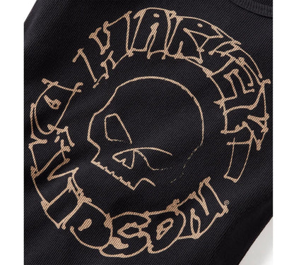 Canotta Willie G Sketchy Skull a coste da donna