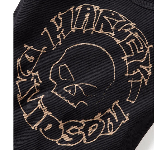 Canotta Willie G Sketchy Skull a coste da donna