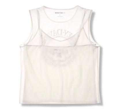 Top in rete Willie G Skull Bling da donna - Cloud Dancer