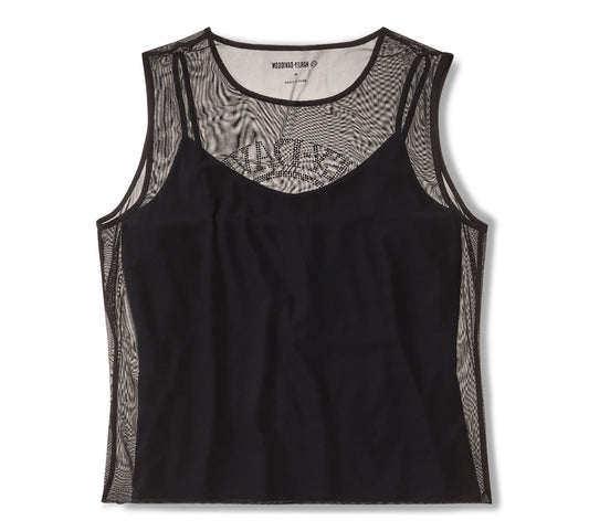 Top in rete Willie G Skull Bling da donna - Harley Black