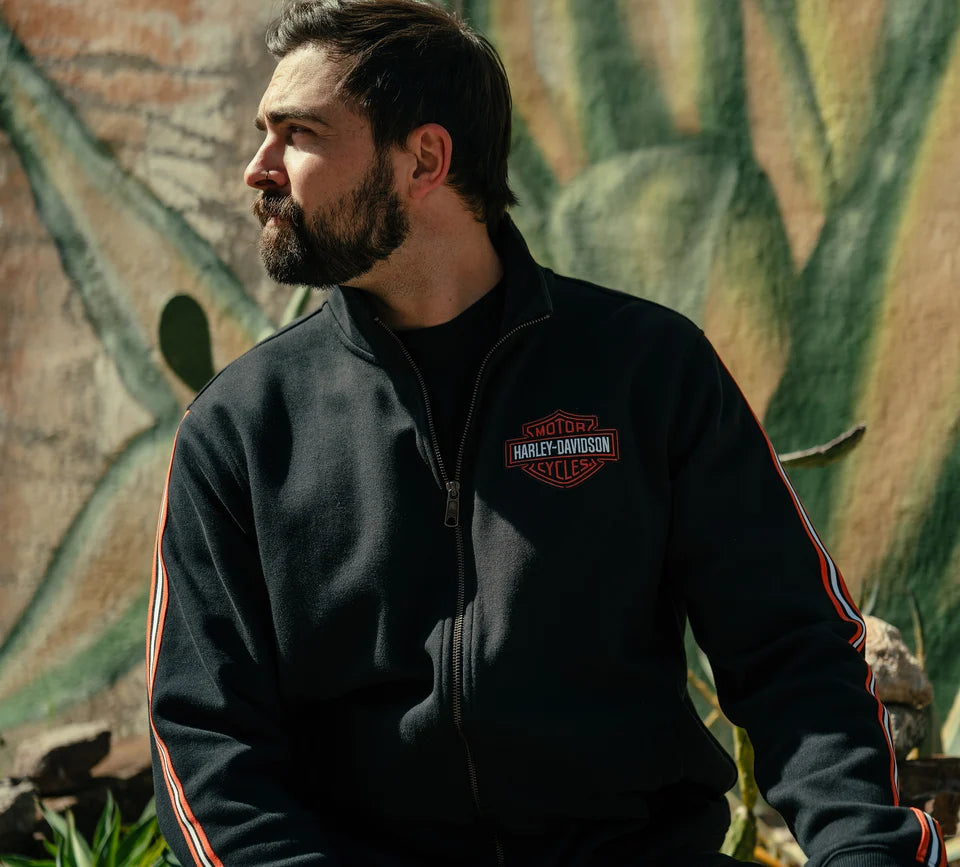 GIACCA SPORTIVA IN PILE ESSENTIAL CON CERNIERA - HARLEY BLACK