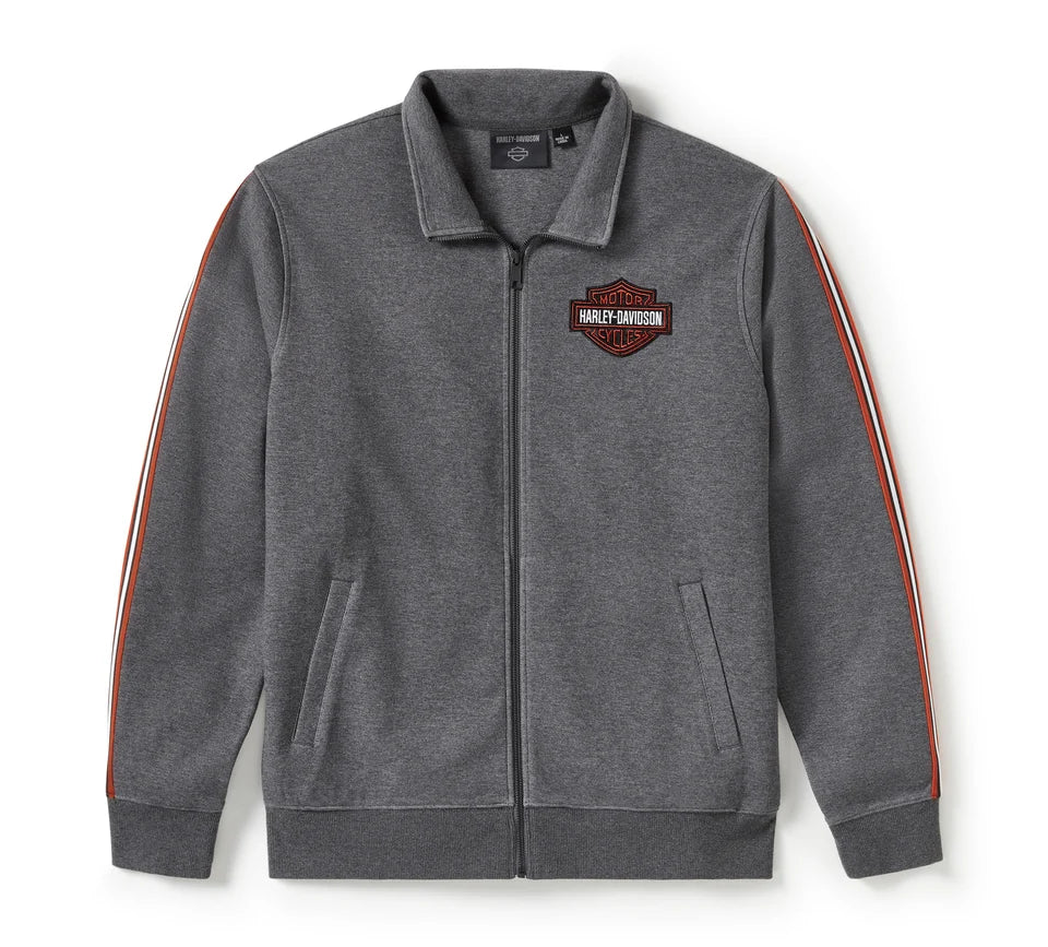 GIACCA SPORTIVA IN PILE ESSENTIAL CON CERNIERA - CHARCOAL GREY HEATHER