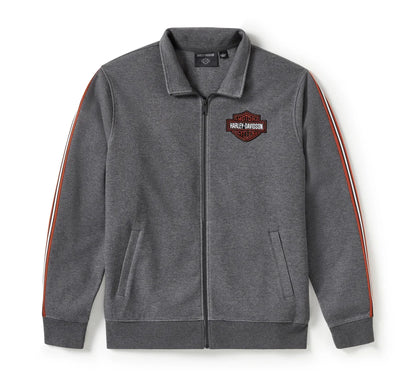 GIACCA SPORTIVA IN PILE ESSENTIAL CON CERNIERA - CHARCOAL GREY HEATHER