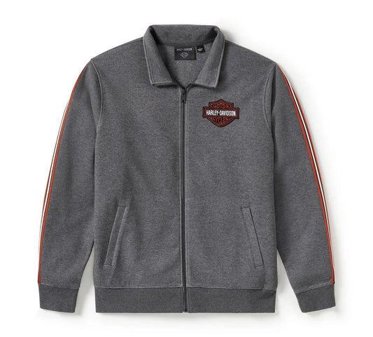 GIACCA SPORTIVA IN PILE ESSENTIAL CON CERNIERA - CHARCOAL GREY HEATHER