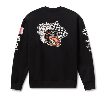 Felpa girocollo Fast Johnnie Factory Racing - Harley Black