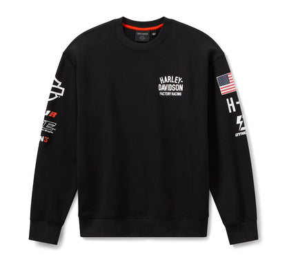Felpa girocollo Fast Johnnie Factory Racing - Harley Black