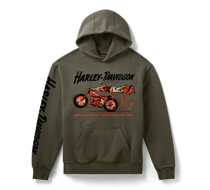 Felpa con cappuccio in pile H-D Knock Your Pants Off da uomo