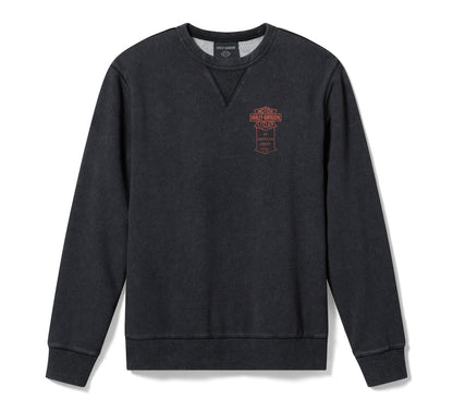 Felpa girocollo da uomo H-D American Classic in pile