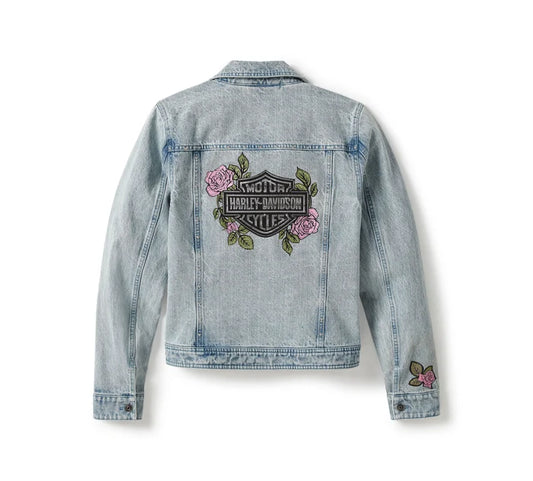 HARLEY DAVIDSON Giacca jeans Rose & Thorn Bling
