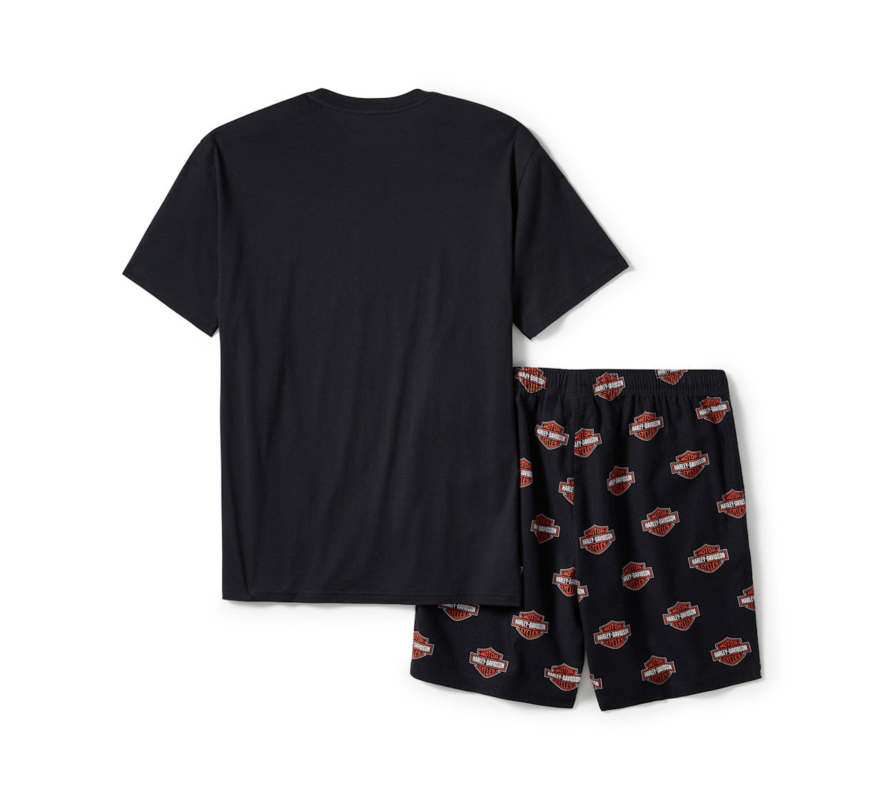 Completo pigiama con pantaloncini e stampa Bar & Shield