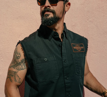 Camicia Smanicata harley-Davidson V-Twin Equipped Solid Blowout da uomo